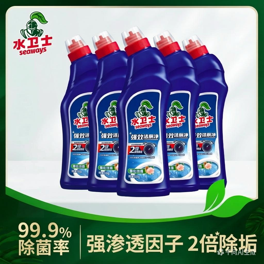 Water Guardian Toilet Cleaner, Toilet Cleaning Agent, Toilet Cleaner, Powerful Descaling, Deodorizing, Odor Removal, Sterilizing