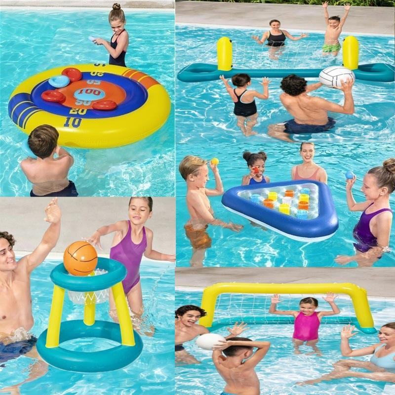 Bestway52123 Water Football Volleyball Goal Inflatable Rhino Toy Kidsren's Inflatable Swimming Supplies Ball Games
