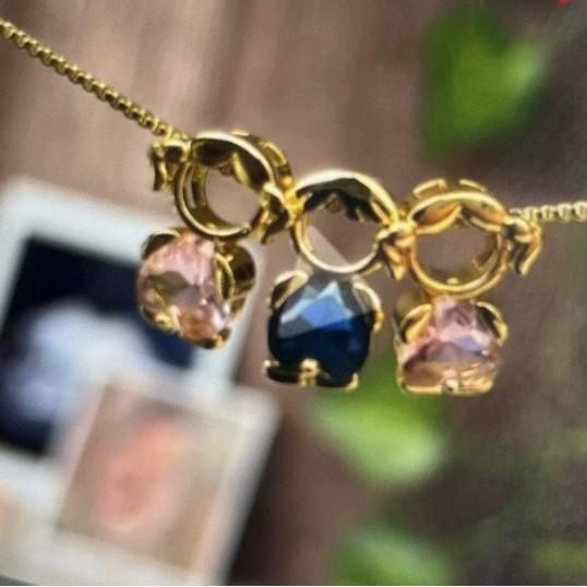 AS Jewelry Xiyin temu Cross Border Girl Pendant Necklace Copper Plated Real Gold Love Heart Shaped Zircon Clavicle Chain Nka031