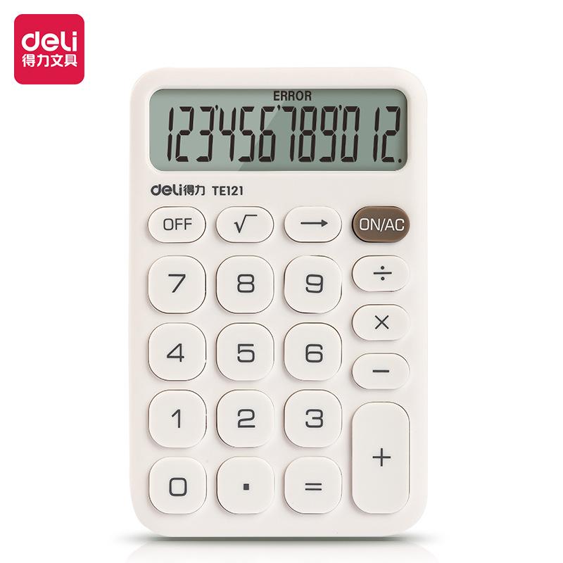 Deli Te121 Calculator Small Cute Portable Mini Handheld Calculator for Accounting Office Use