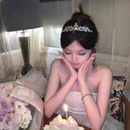 Super Fairy Princess Style Crystal Crown Birthday Party Wedding Performance Props Light Luxury Exquisite High-End Headwear Headband