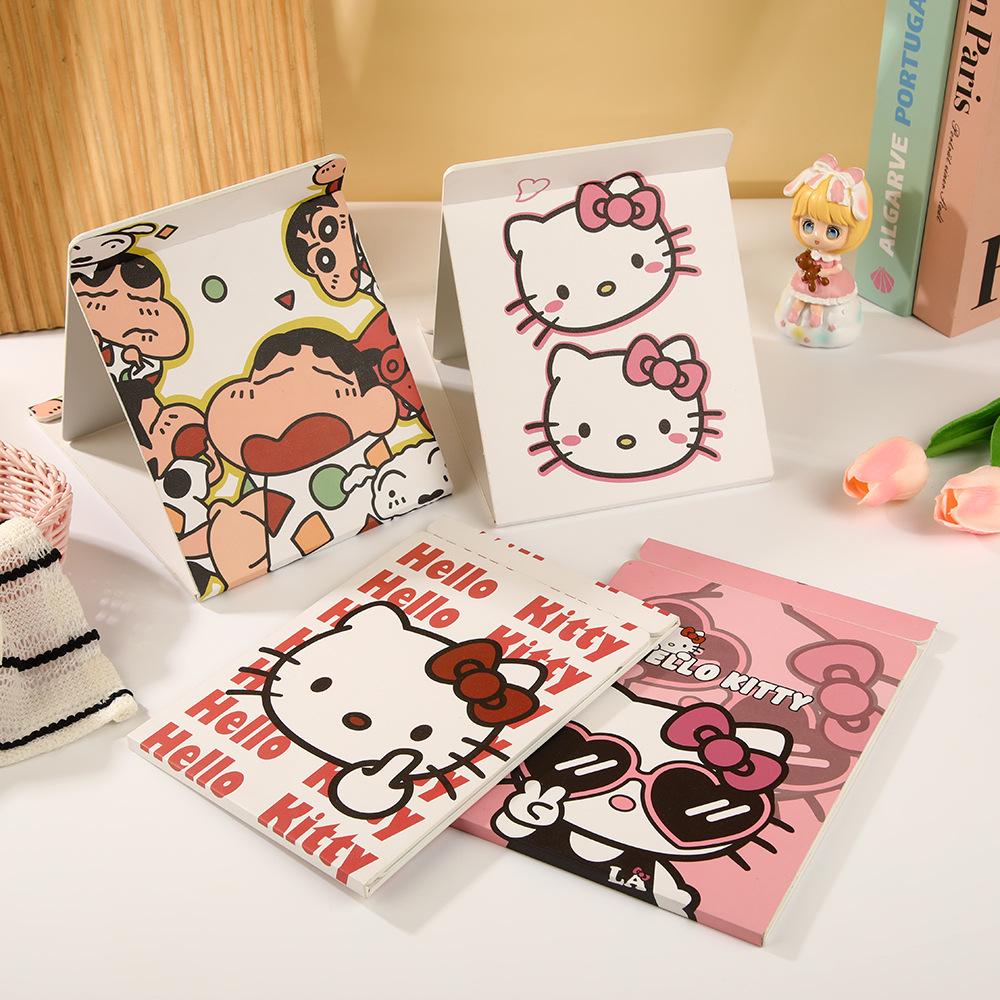 Fashionable and Creative Large Cat-Shaped Makeup Mirror for Student Dormitory Desktop, Portable, Anti-Drop, High-Definition, Cute, Paper Folding Mirror