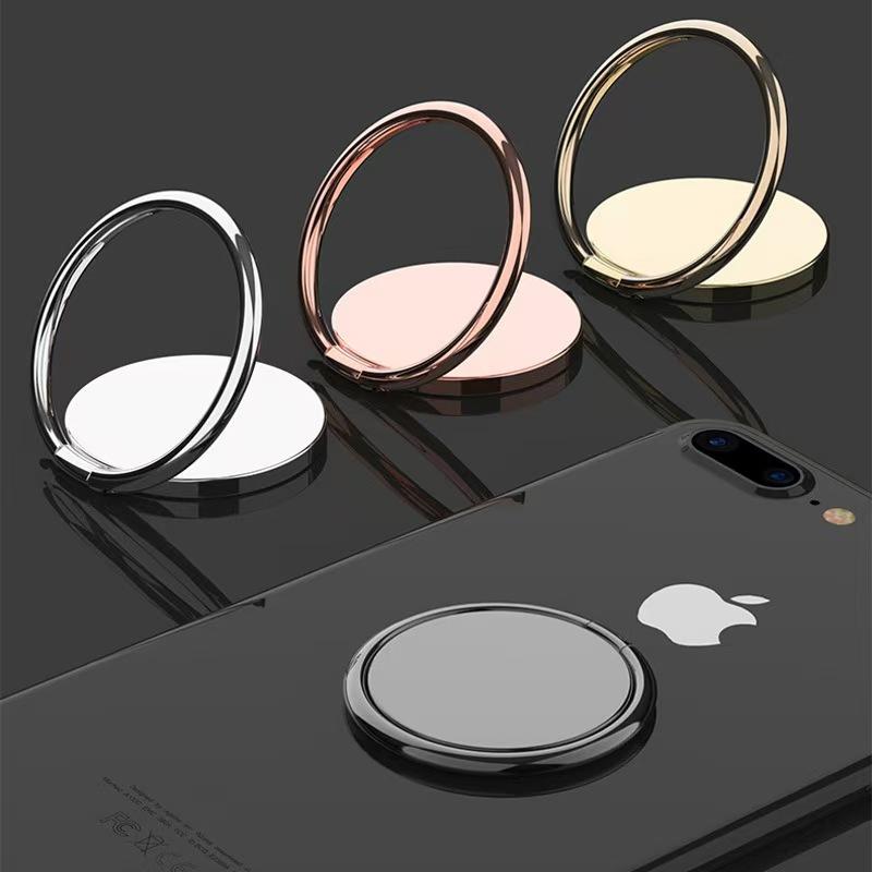 Factory wholesale all-metal bracket magnetic mobile phone ring buckle 360 degree rotating portable mobile phone buckle gift production
