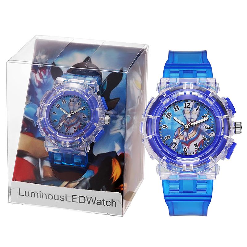 Cross-Border Popular Plastic Watch, Luminous Children's Watch, Night Light Quartz Watch for Primary School Students, Cartoon New Model Wholesale