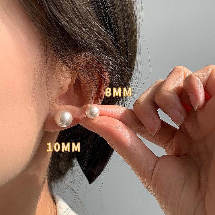 Pearl Non-Pierced Magnetic Painless Ear Clips for Women, Magnetic Earrings, Stylish Ear Studs, Simple Jewelry