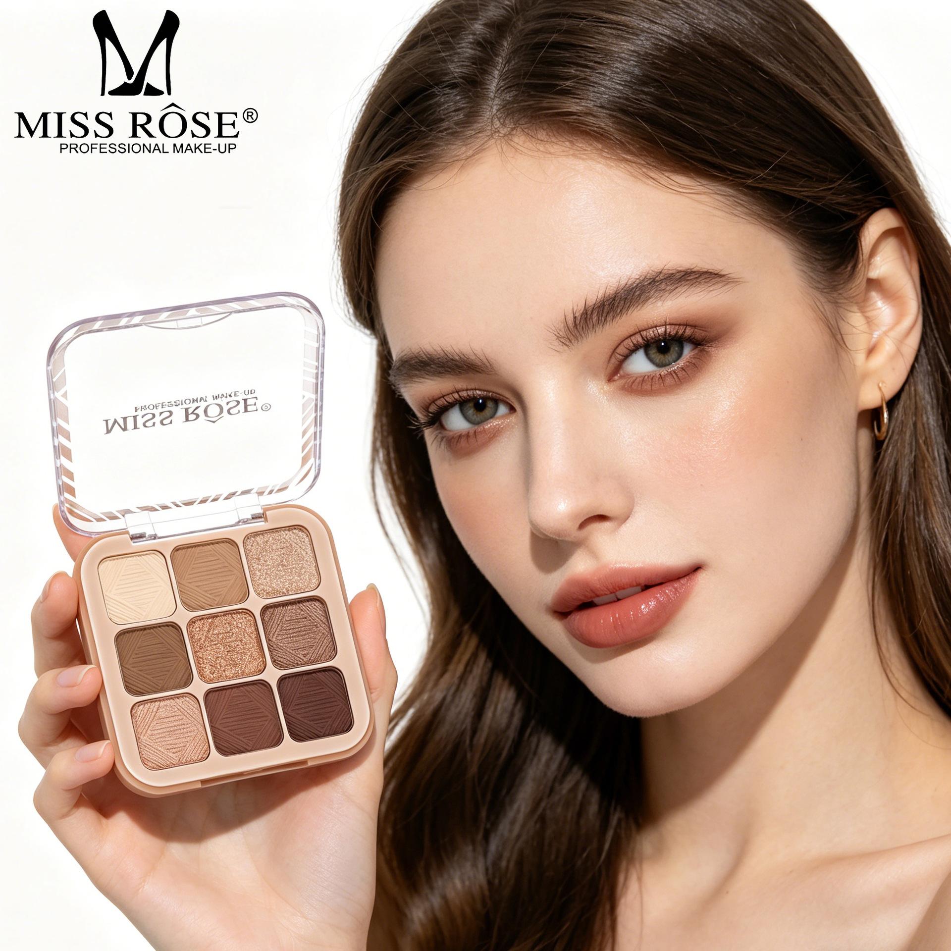 missrose cross-border wholesale eyeshadow palette 9-color nude eyeshadow makeup set natural matte and shimmer eyeshadow palette