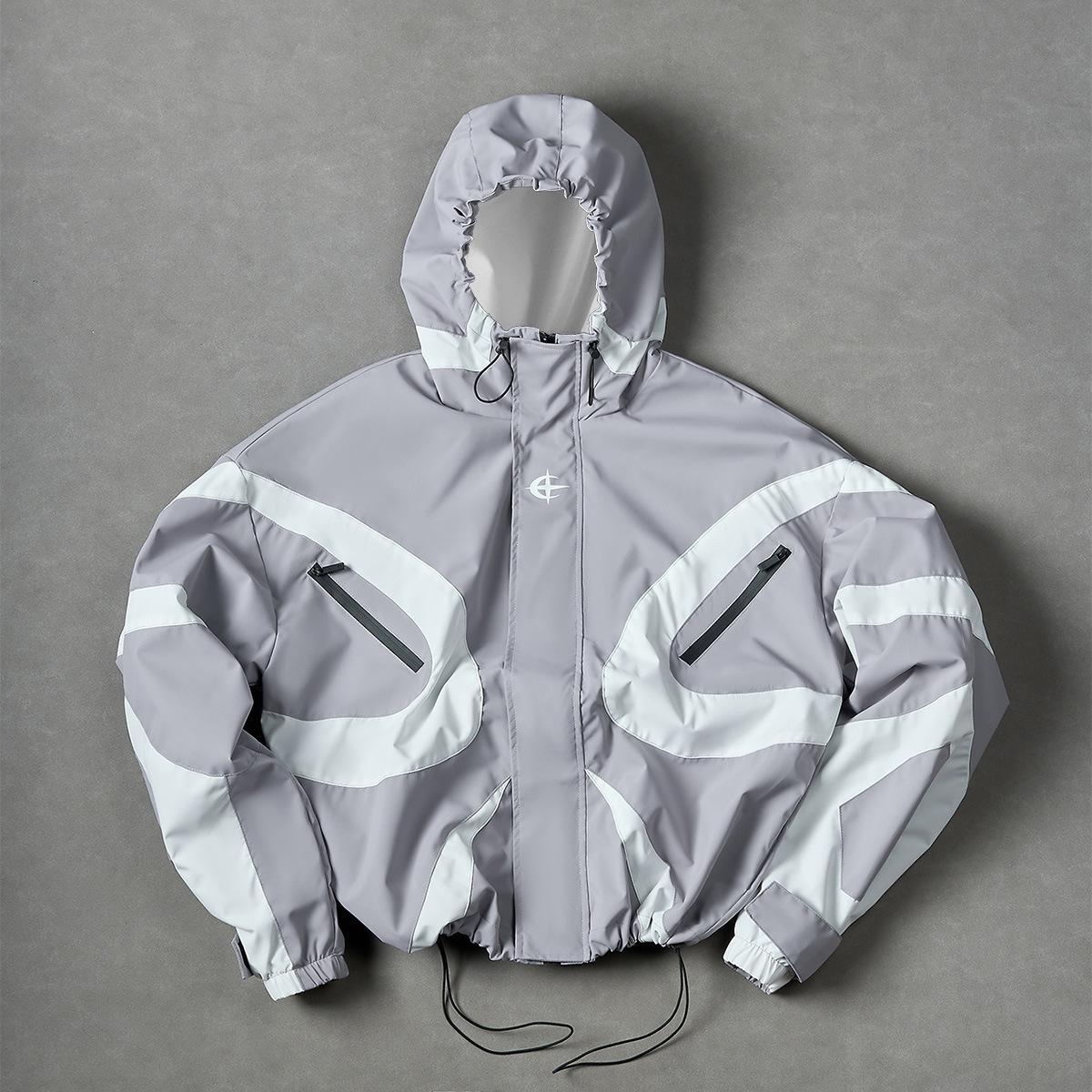 2025 Autumn and Winter Woven Casual Fashion Versatile Color-Blocking Design Men's Jacket