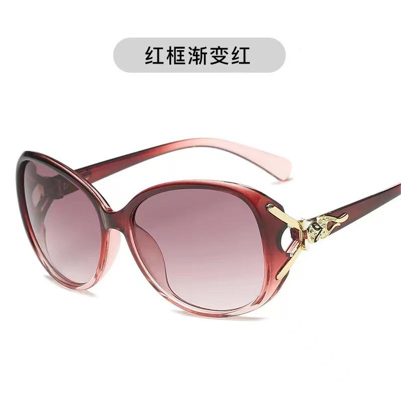2022 New Anti-ultraviolet Fox Head Sunglasses Women's Big Face Slimming Elegant Sunglasses Driving Street Photoshoot Korean Fashion