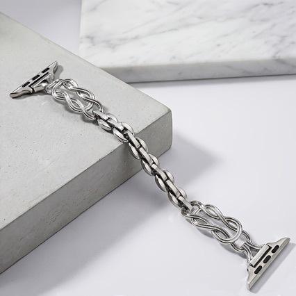 High-End Metal Texture Fashionable Cross-Border Smart Watch Band Suitable for Apple Watch38-49 Samsung20 Huawei Fi