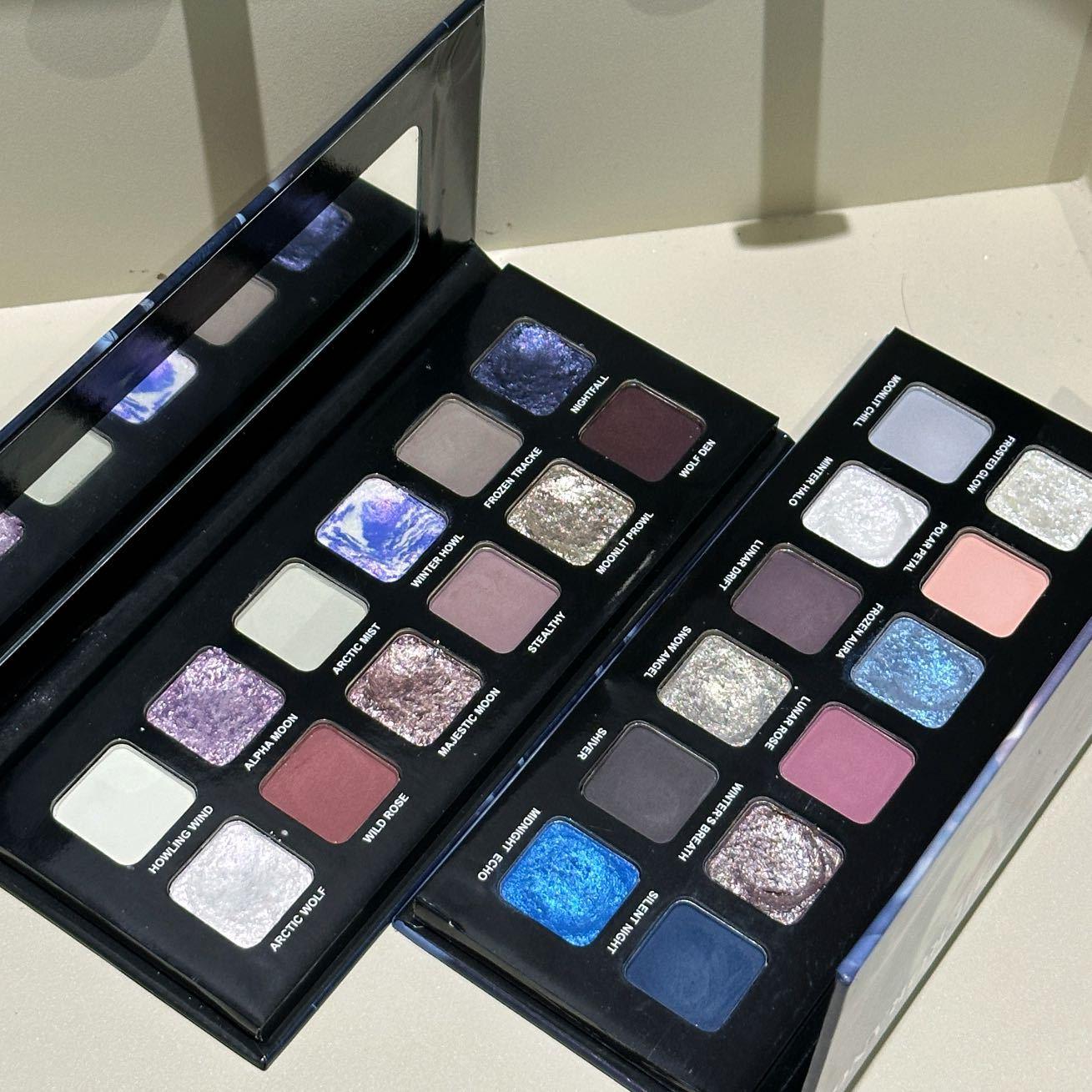 Herorange Twelve Colors Wolf Moon Color Eyeshadow Highlighter Brightening Pearlescent Flash Matte Silkworm Contouring Powder Palette