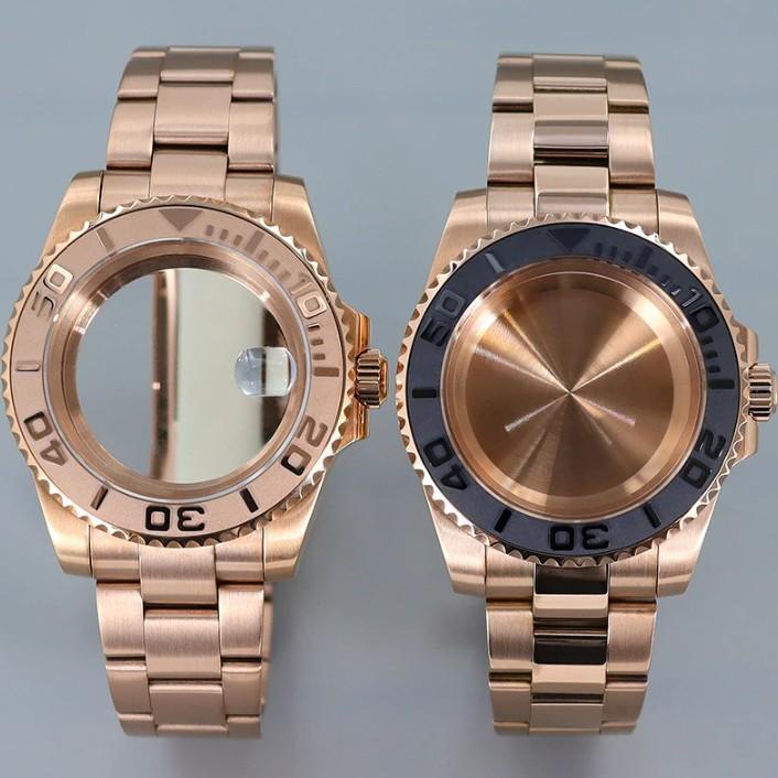 NH35 rose gold water ghost case fine tuning strap mirror sapphire glass suitable for NH34 NH36 machine