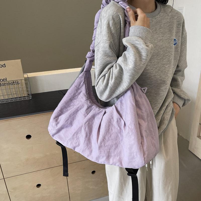 Cross-Border New Style Single-Shoulder Yoga Fitness Bag, Nylon Large-Capacity Travel Storage Bag, Multi-Functional Simple Fitness Bag