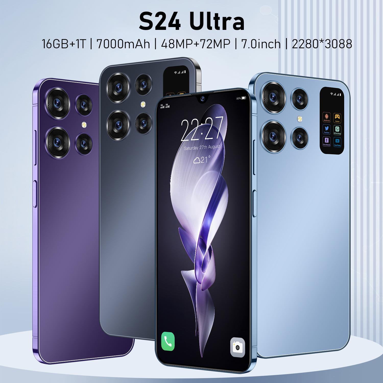 S24Ultra new cross-border mobile phone 5G smartphone 7.3-inch large screen 16+1T Android smartphone from the source factory