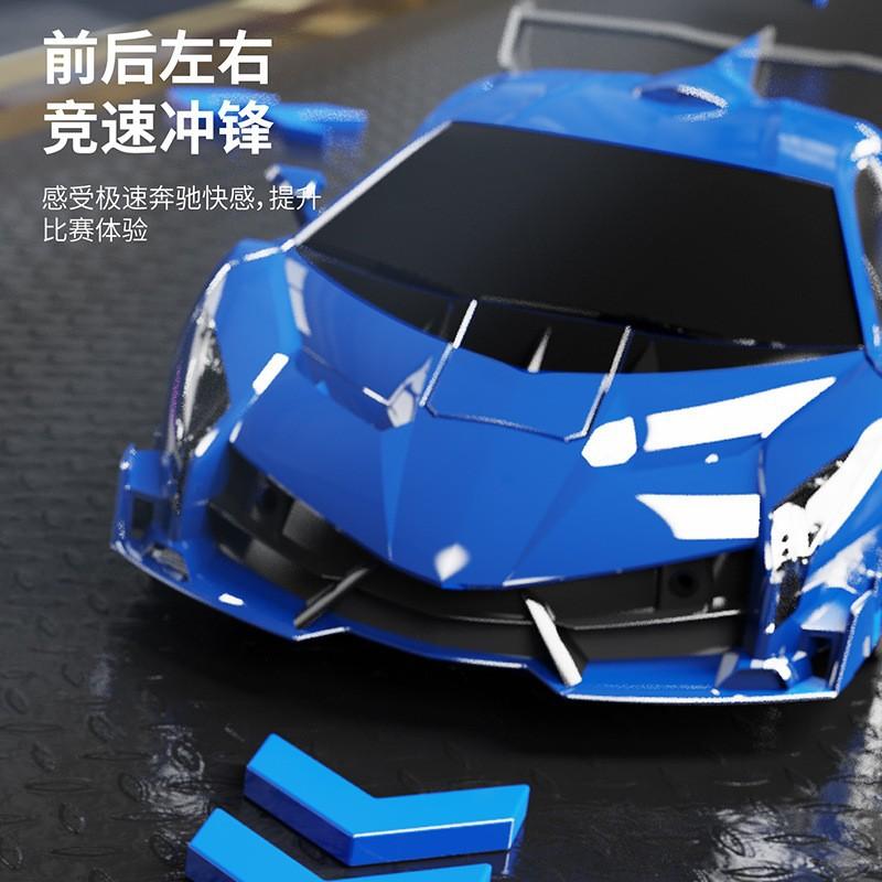 Cross-border boy 2.4G wireless remote control deformation toy car light music electric transformation toy car model