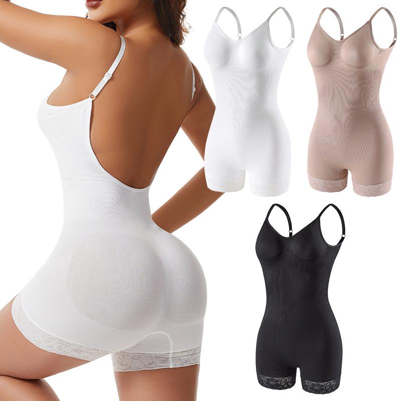 Women's shapewear, sexy body-shaping, back-slimming, tummy-tightening, butt-lifting, strapless one-piece bodysuit, plus-size tight-fitting shapewear