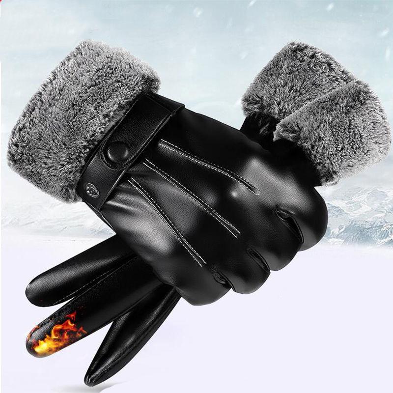 Men's Gloves Winter Thickened Warm and Cold-Proof Waterproof Anti-Slip Touch Screen Gloves Wholesale