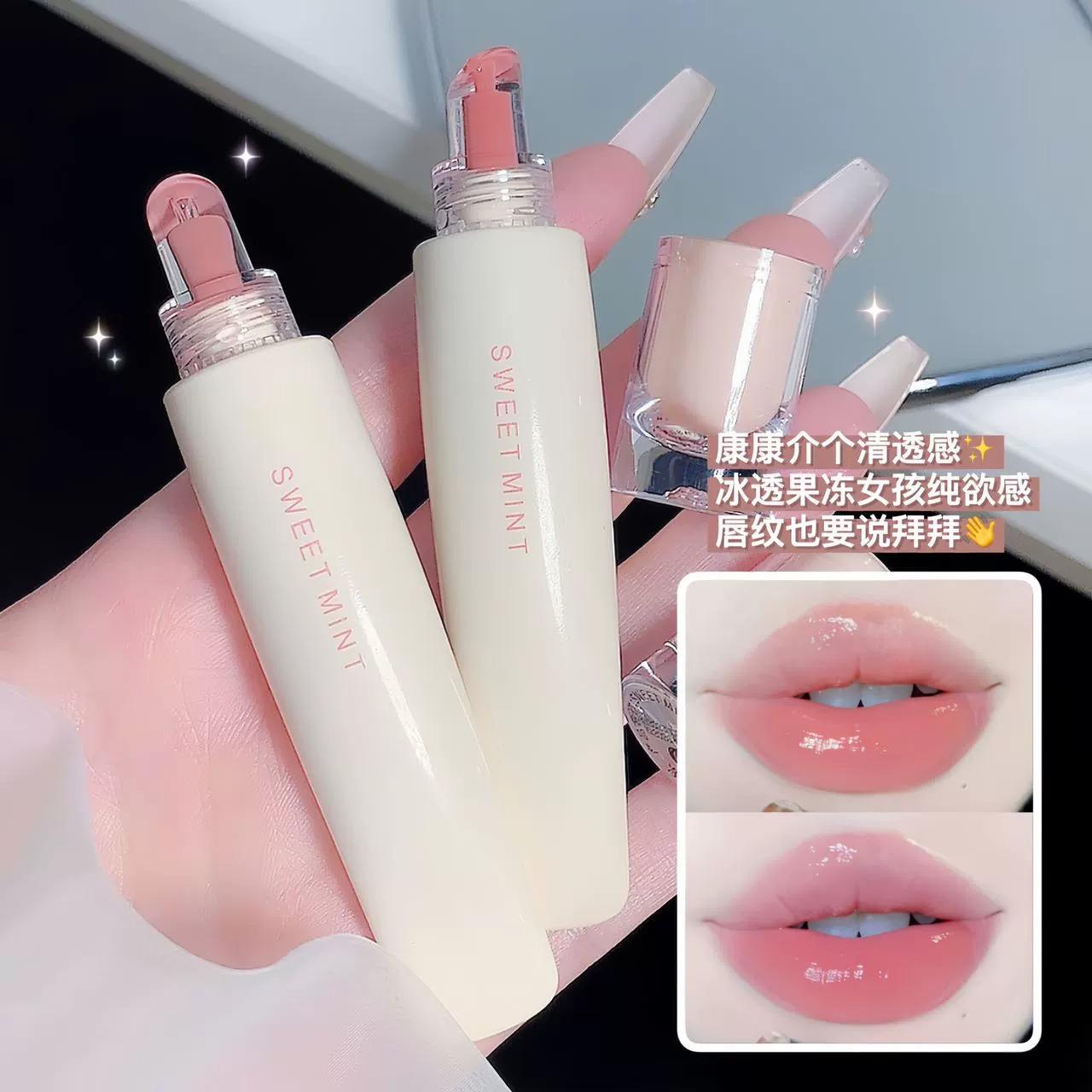 SWEET MINT Lip frozen lip glaze doodle lip moisturizing moisturizing waterproof not easy to fade water light glass lipstick wholesale