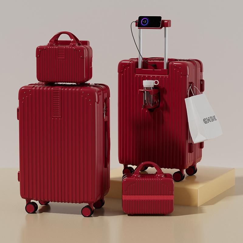 New Model Suitcase with Silent Spinner Wheels, 20inch Carry-On Suitcase with Large Capacity, 26inch Wedding Suitcase with Password