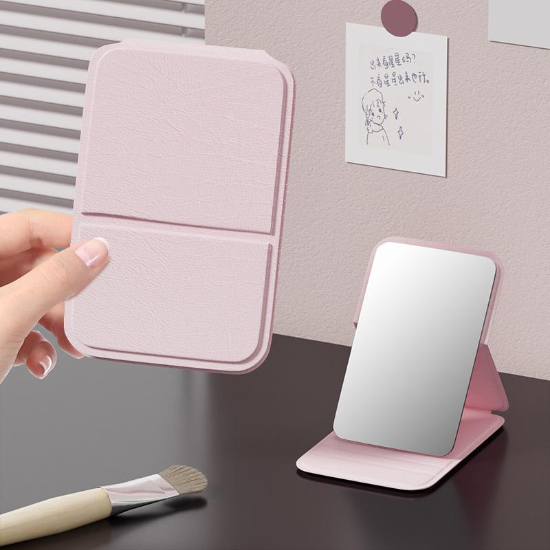 Z Mini Makeup Mirror, Foldable Portable Mirror, Solid Color Tabletop Makeup Mirror, Student Mirror for the Back-to-School Season
