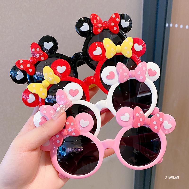 Children's Sunglasses, Sunglasses for Boys and Girls, Cartoon Bow, Heart, Baby Sunshade, Sun Protection Glasses, Princess Style