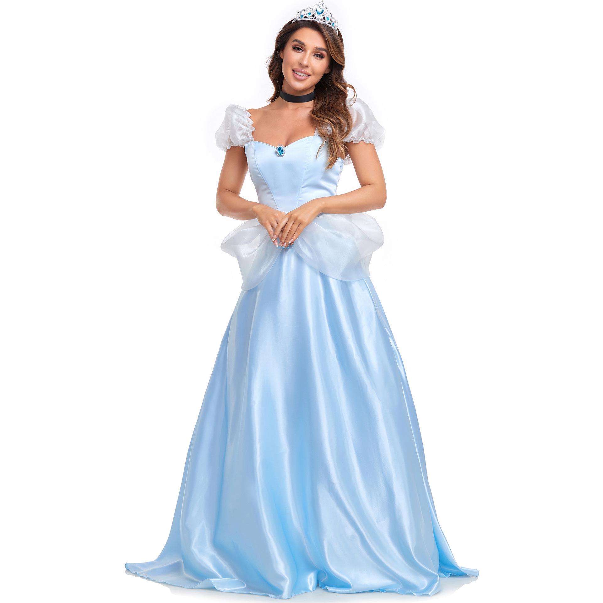 Cinderella Princess Dress Holiday Play Prom Role Play Cosplay Princess Dress Halloween Costume