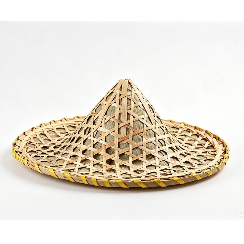 Bamboo Woven Hat, Bamboo Leaf Rainproof Sun Hat, Fishing Hat, Dance Prop Decoration, Farmer's Dancing Straw Hat, Men's Summer Hat