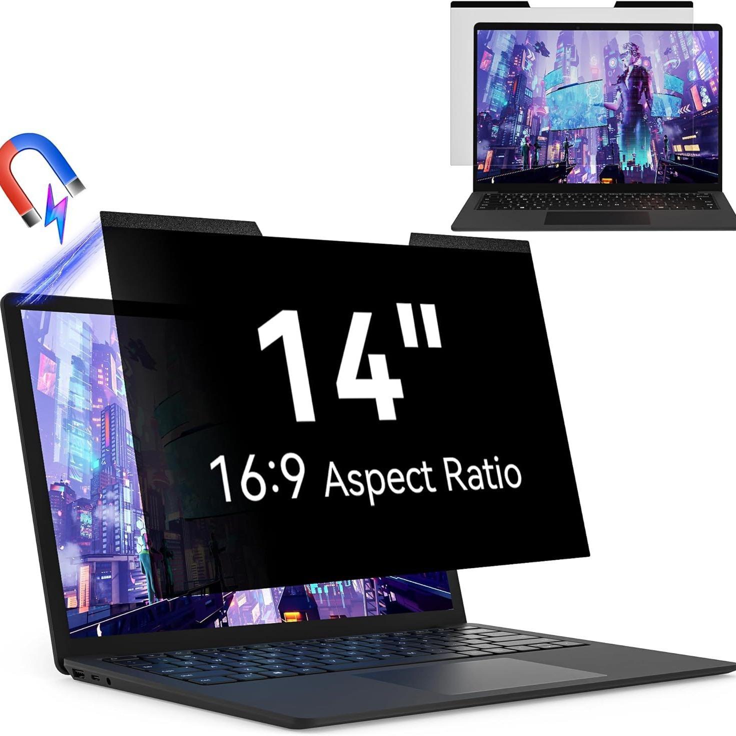 Suitable for Lenovo Asus 13.3 inch 15.6 inch universal laptop magnetic anti-peep film detachable frosted