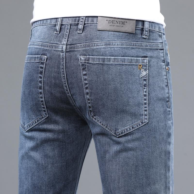 2026 Autumn New Men's Slim Fit Straight Leg Stretch Thick Soft Comfortable Jeans