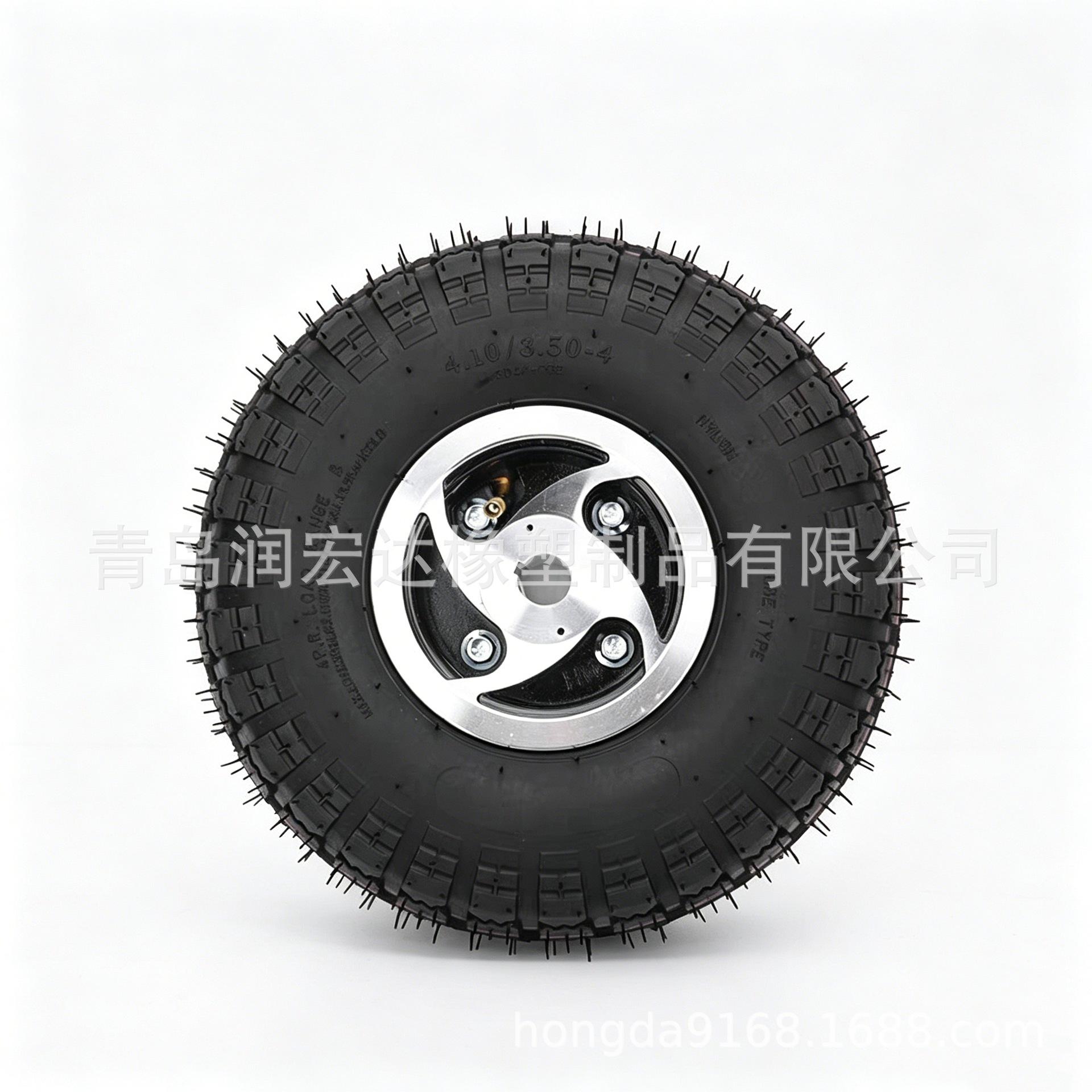 4.10/3.50-4 10inch Inflatable Tires for Elderly Mobility Scooters, Electric Scooter Tires, Go-Kart Aluminum Rims