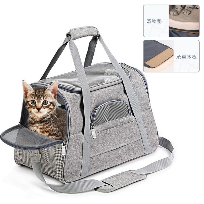 Cat Bag Cross-Border Amazon Breathable Portable Pet Bag Foldable Car Bag Large Capacity Cat Bag Wholesale