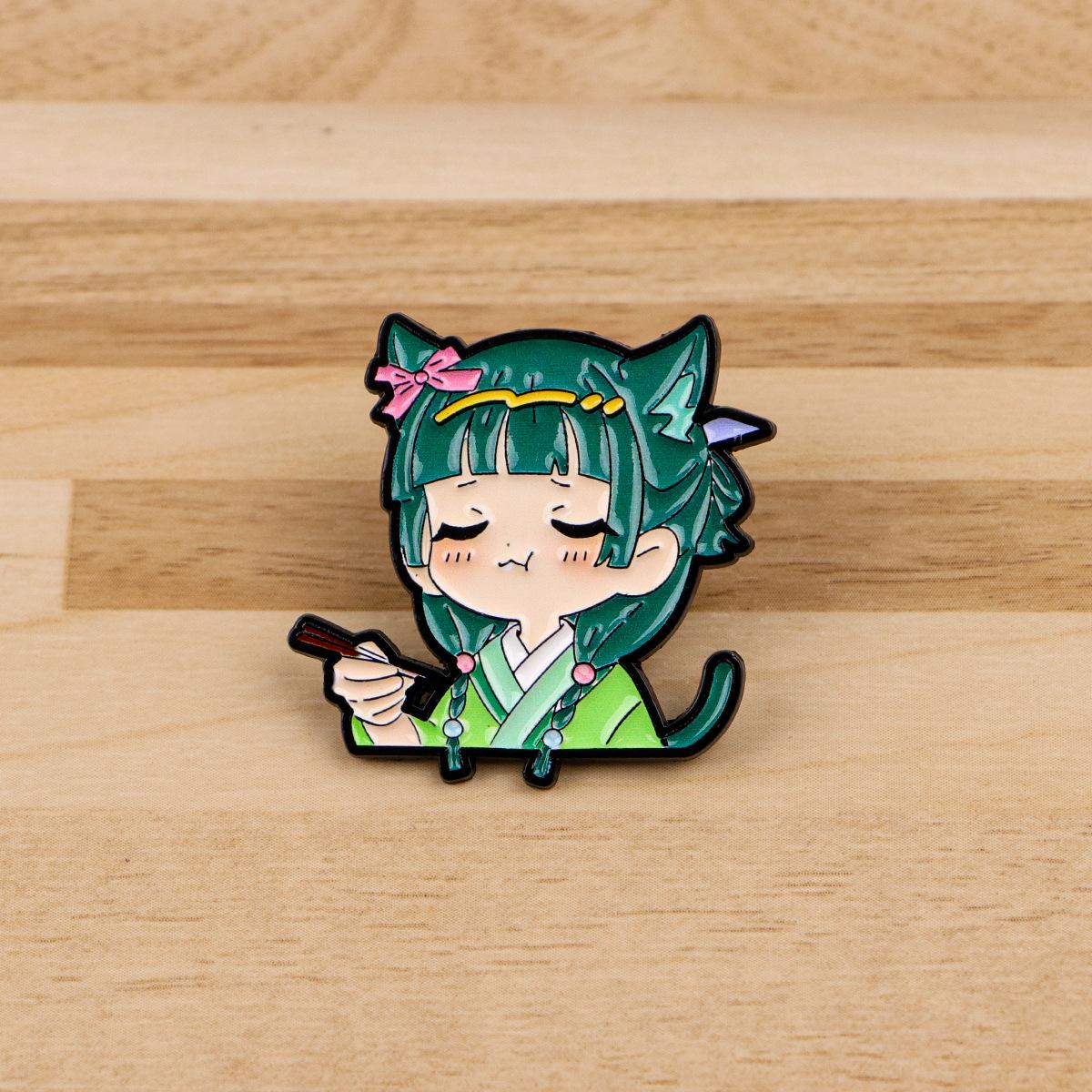 Whispering of the Pharmacist Metal Brooch Badge Cartoon Anime Peripheral Clothing Backpack Accessories Pin Decoration