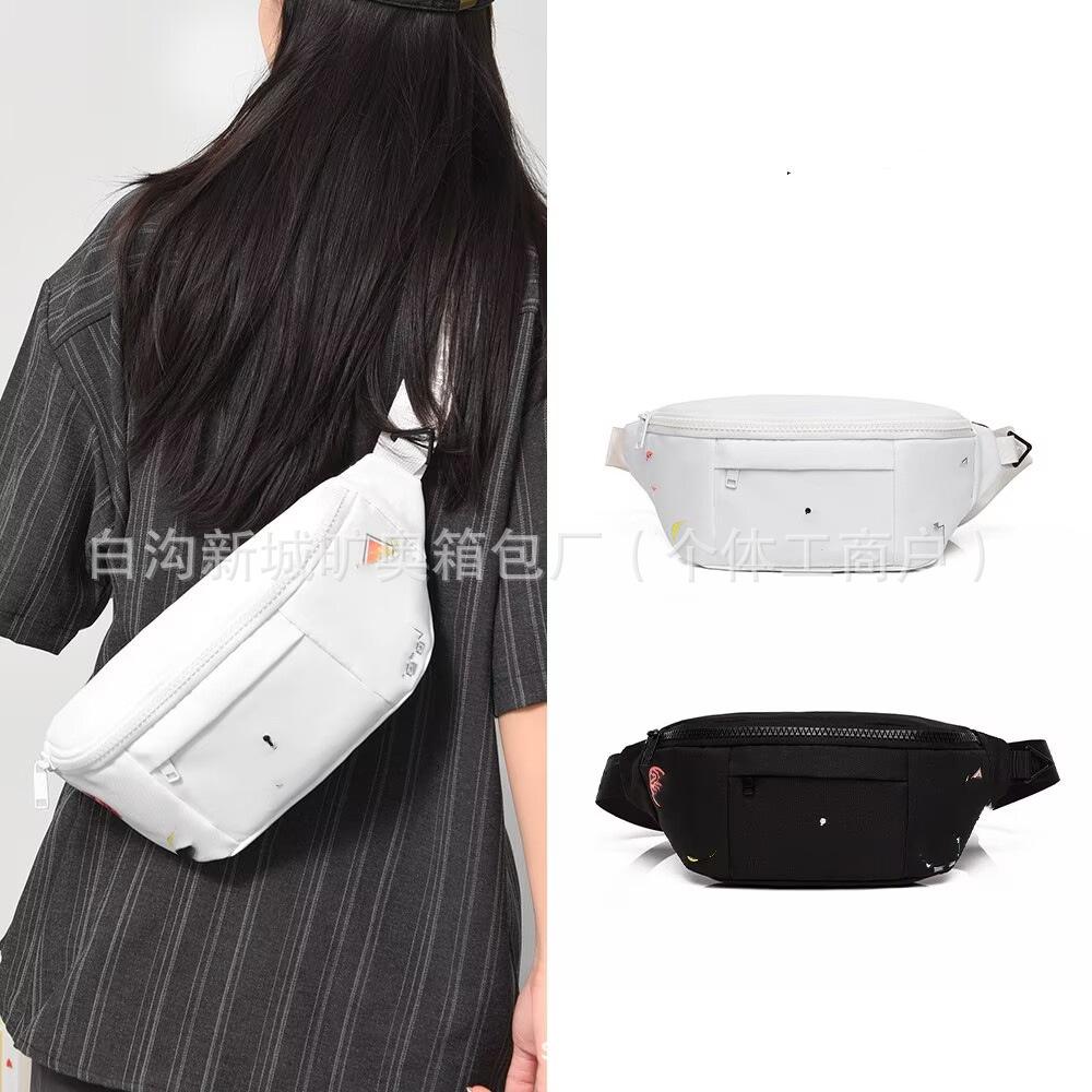 Trendy fashion casual waist bag, street style sports crossbody phone bag, unisex outdoor fitness running chest bag