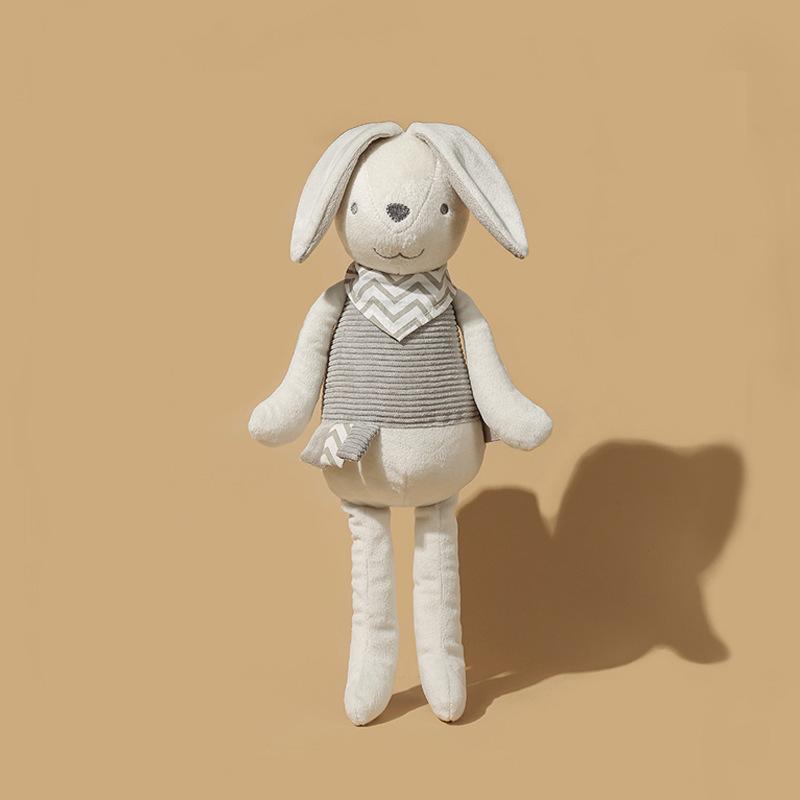 Large Cocoa Rabbit Plush Toy Beige Short Plush Doll Girls' Birthday Gift Baby Comfort Doll