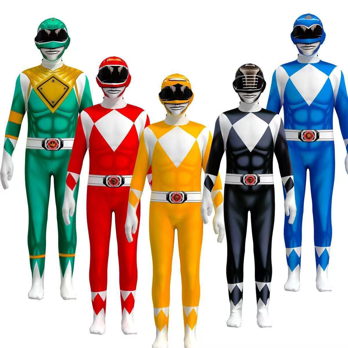 Dinosaur Team Children's Cosplay Costume, Tight-Fitting Jumpsuit, Halloween Performance Outfit, Role-Playing Costume for Boys and Girls