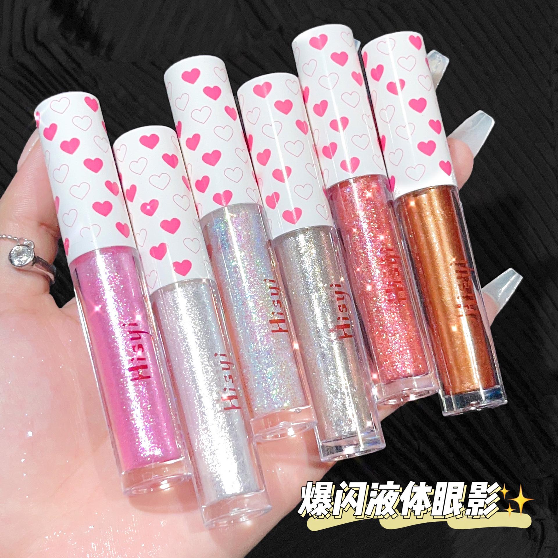 Hisyi a Drop of Tears Exploding Stars Liquid Eyeshadow Sparkling Silkworm Highlighter Pearlescent Sequin Monochrome Eyeshadow Liquid