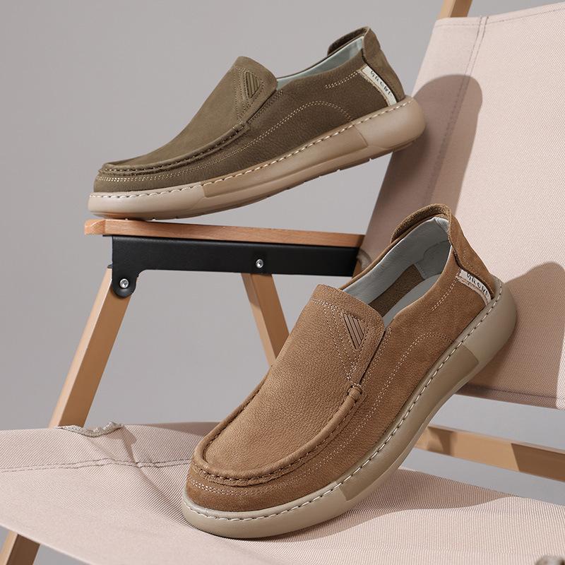 Men's Shoes 2026 Genuine Leather Casual Slip-On Loafers Men's Shoes Espadrilles Men's Shoes