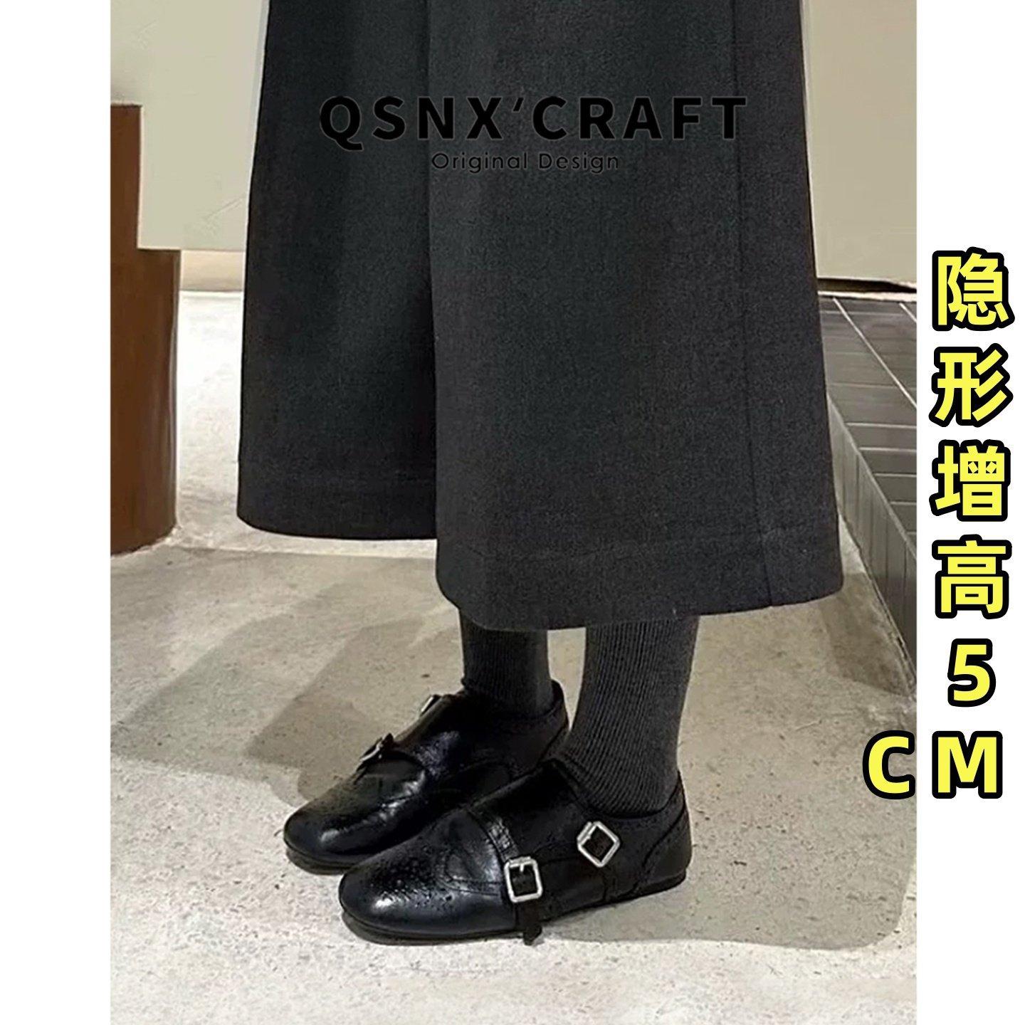 Cowhide Version~British Style Belt Buckle Loafers for Women, 2026 New Model, Black Leather Shoes, Versatile Soft-Soled Single Shoes