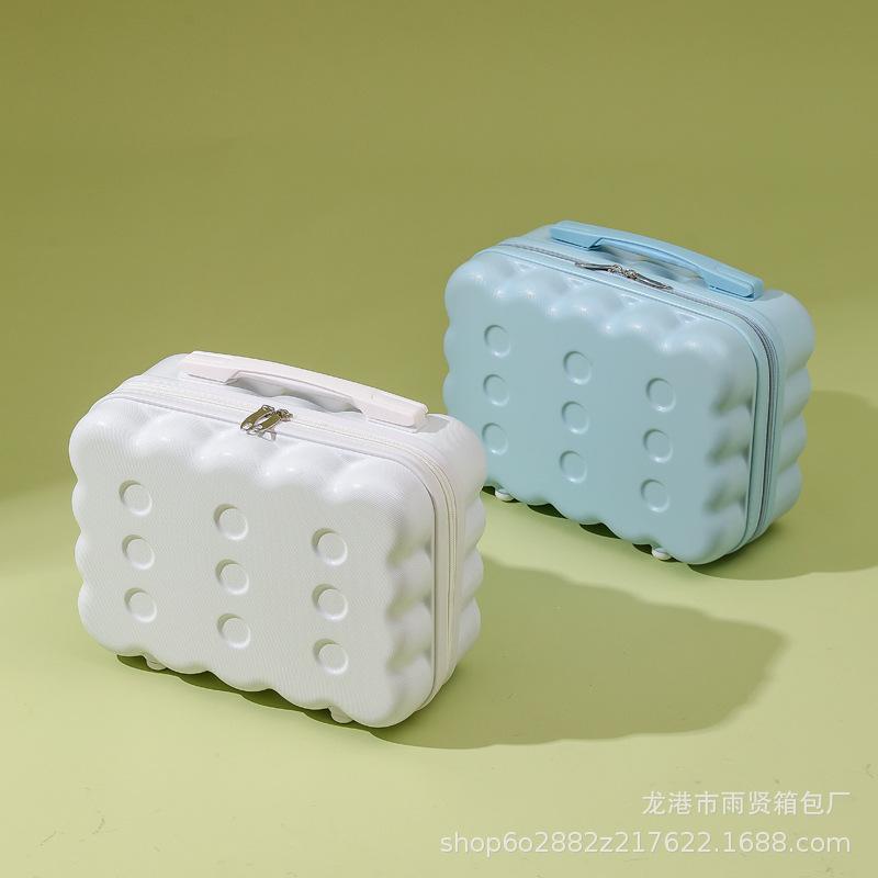 New Macaron Color Matching Suitcase Small Fresh Suitcase Biscuits Cute Accompanying Gift Box Printable Logo