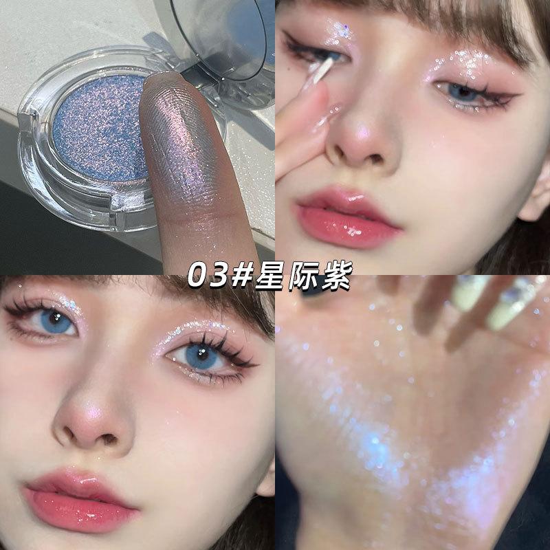 Faiccia Shimmering Diamond Highlight Eyeshadow, Potato-Like Texture, Fine Sparkle, Brightening Effect, Long-Lasting Color