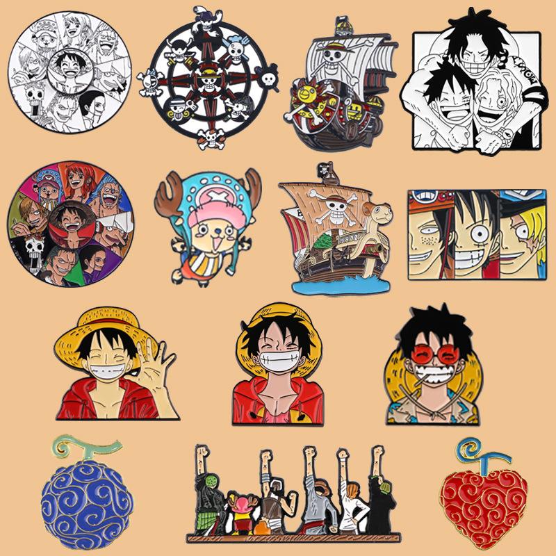 One Piece Brooch Cartoon Anime Adventure Pirate Metal Badge Backpack Clothing Accessories Pin Accessories