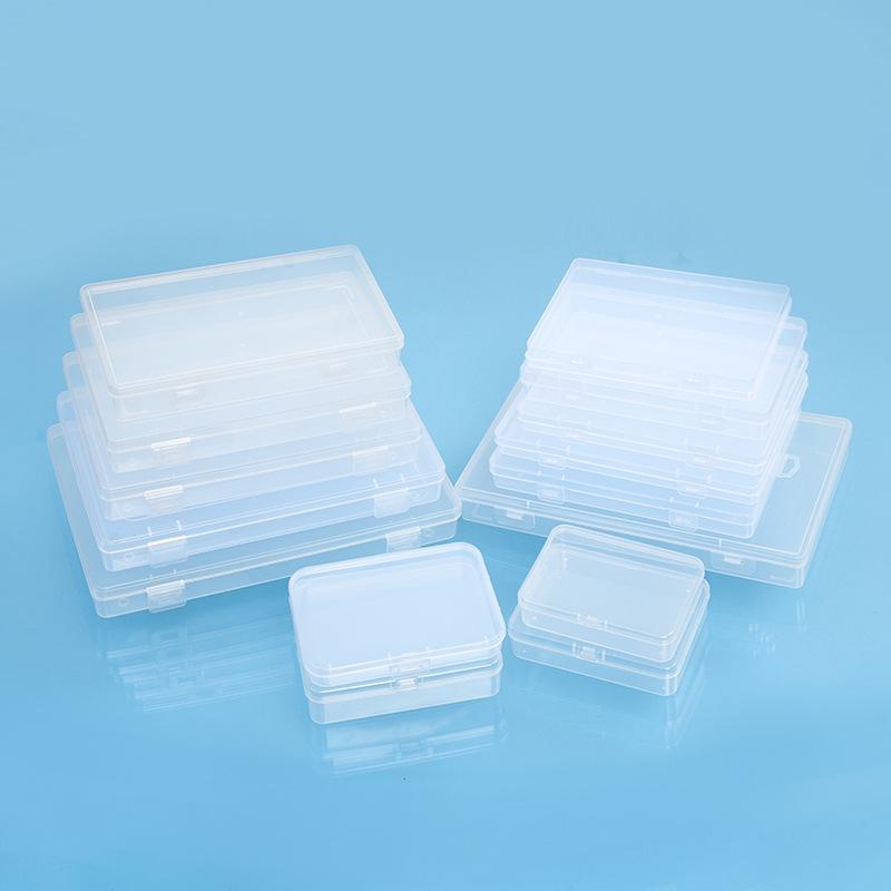 Transparent Pp Box Rectangular Parts Tool Storage Box Fishing Gear Jewelry Packaging Box Card Business Card Organizing Plastic Box