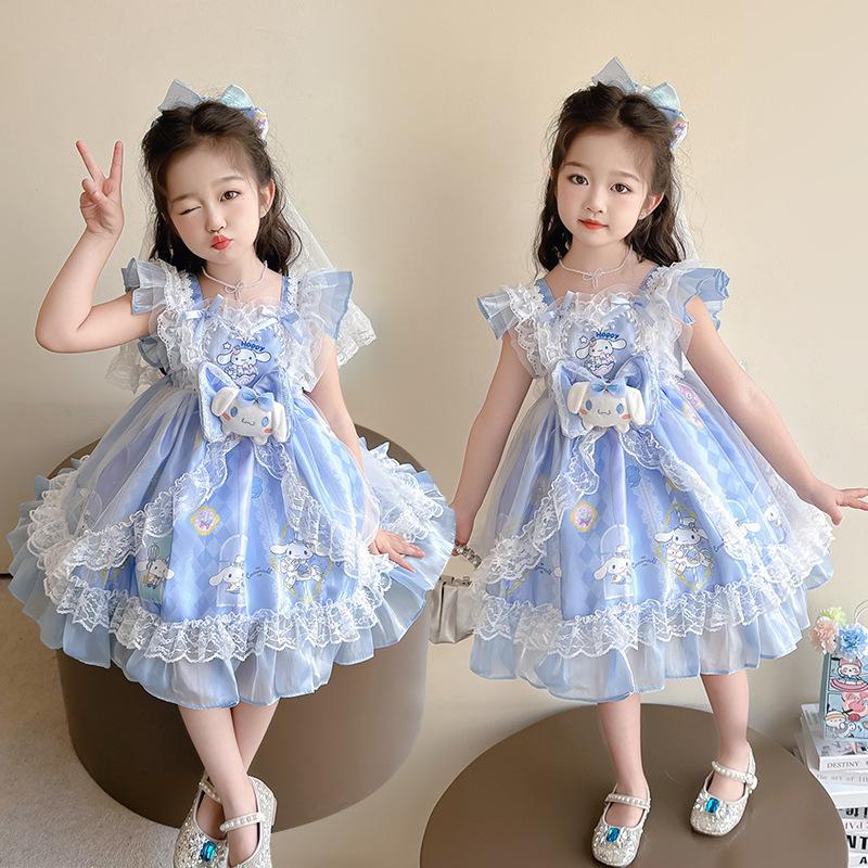Girls' Princess Dress 2025 Summer New Style Kidsren's Fashionable Birthday Dress Baby Lolita Dress