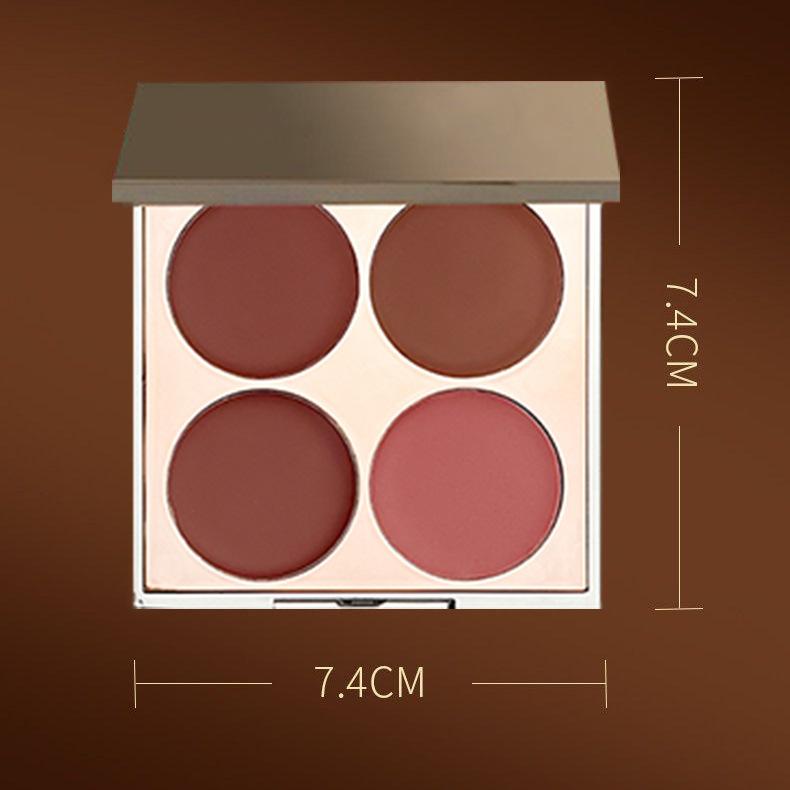 Capel Four-Color Contouring Earth-Toned Matte Pearlescent Pink Glitter Ultra-Shimmer Multi-Use Affordable Makeup Eyeshadow Palette