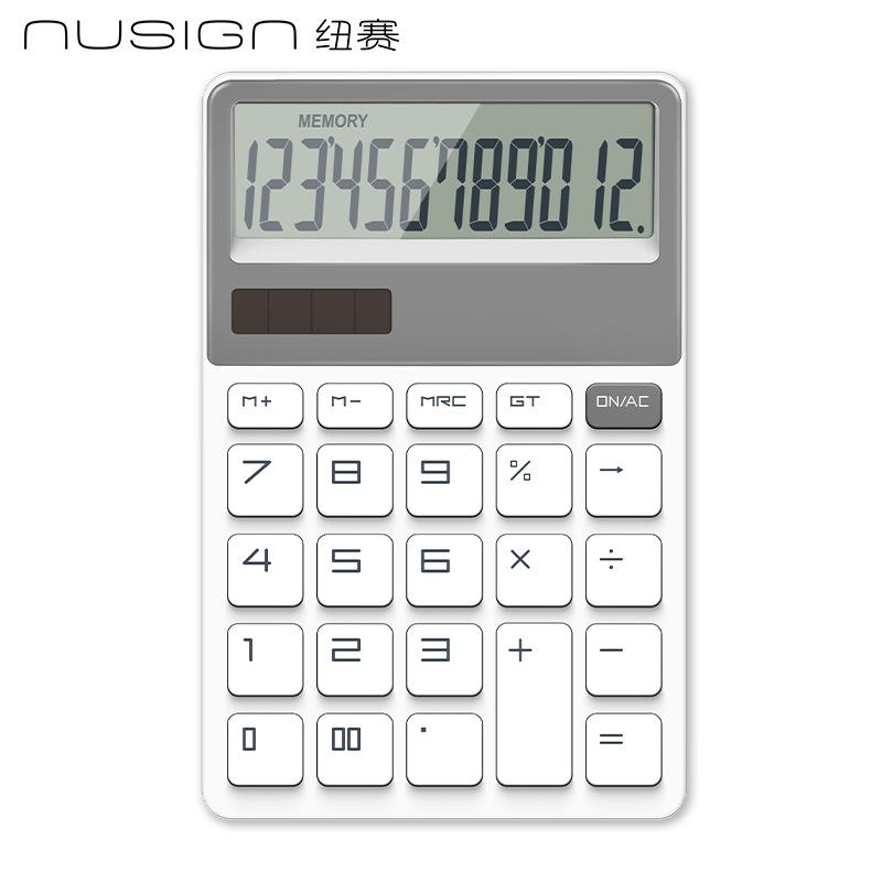 New Sai Ns042 Desktop Calculator Solar Dual Power Supply Computer Fashion Color Student Calculator