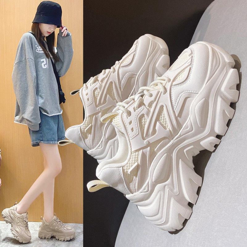 All-match fried street dad shoes women's winter 2024 autumn new ins fashion thick-soled breathable height-increasing niche sports women's shoes