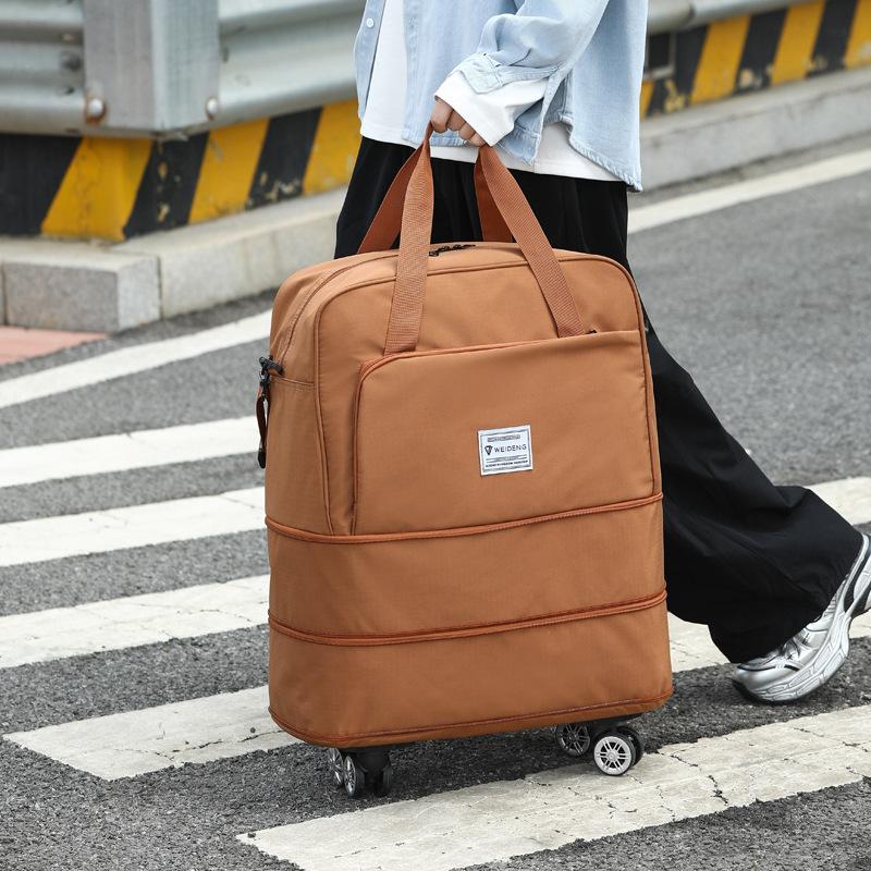 New model of trolley luggage bag with large capacity, expandable, multi-compartment, casual wheeled travel bag, maternity storage bag