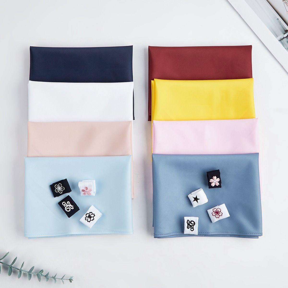 Sailor Uniform Triangle Scarf Jk Neckerchief Set Japanese Style Uniform School-Supplied Academy Style Solid Color Large Bow Tie Pink Bow