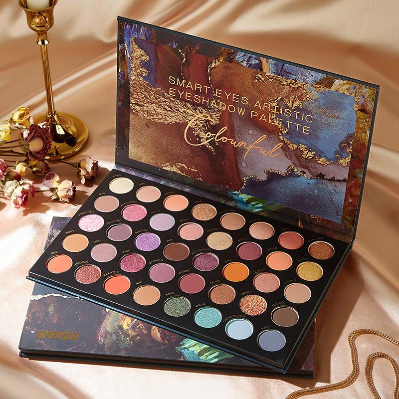 Novo 40-Color Eye Shadow Palette Full Set for Beginners, Beginners and Students, Affordable Daily Light Makeup, Earth-Tone Eye Shadow