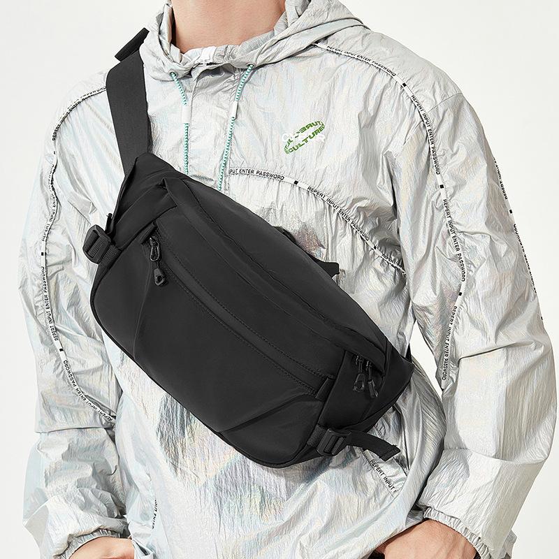 Waterproof chest bag, large-capacity men's waist bag, multifunctional casual chest phone shoulder sports bag for men