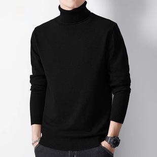 [Price Negotiable] Turtleneck Sweater Men's 2025 Winter New Style Velvet Thickened Warm Bottoming Sweater with Knitted Sweater